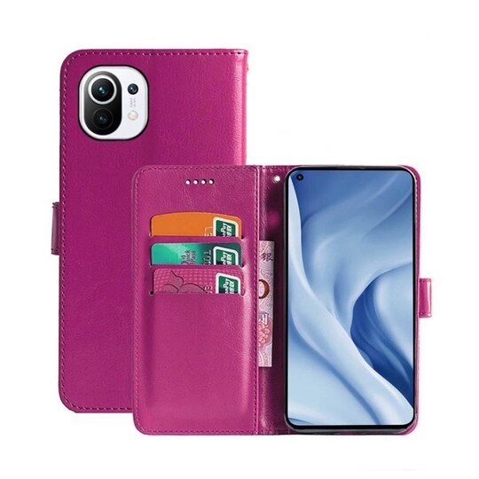 Lompakkokotelo 3-kortti Xiaomi Mi 11 Lite  - pinkki