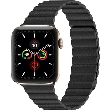 Apple Watch 5 (40mm) nahkainen silmukkahihna - musta