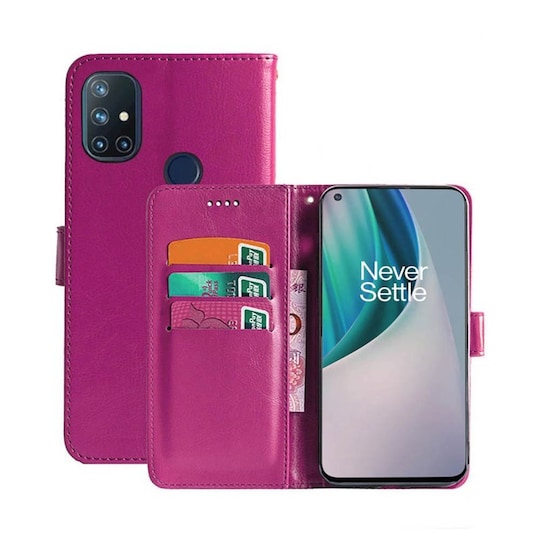 Lompakkokotelo 3-kortti OnePlus Nord N10  - pinkki
