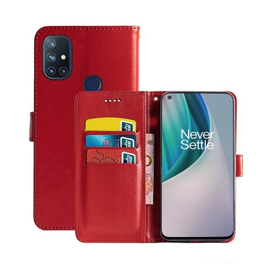 Lompakkokotelo 3-kortti OnePlus Nord N10  - punainen