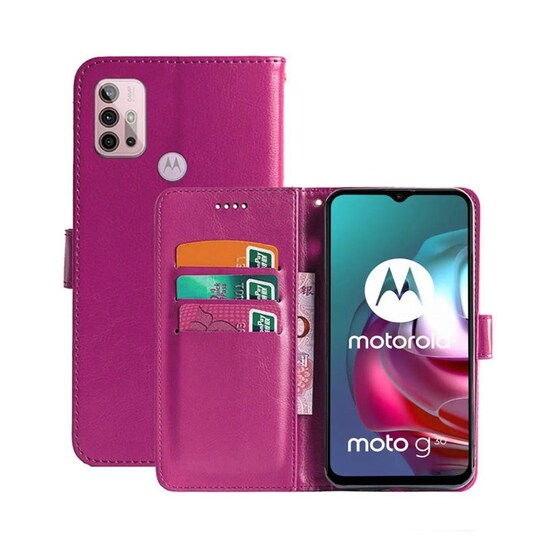 Lompakkokotelo 3-kortti Motorola Moto G30  - pinkki