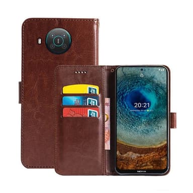 Lompakkokotelo 3-kortti Nokia X10  - ruskea