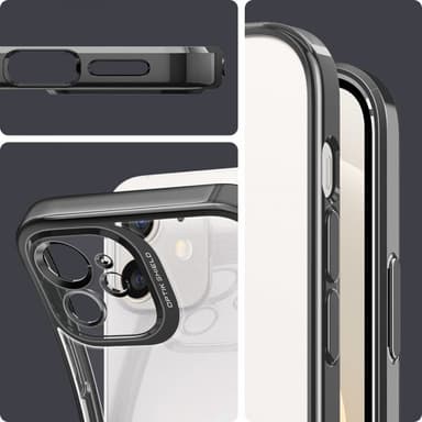Spigen iPhone 12 Suojakuori Optik Crystal Chrome Grey