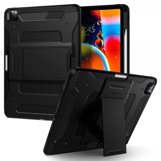iPad Pro 12.9 2021 Kuori Tough Armor Pro Musta