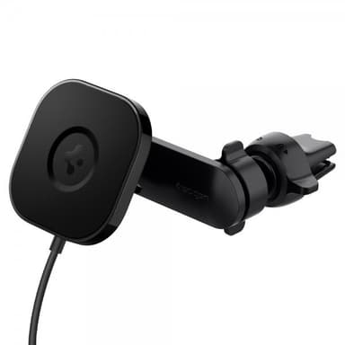 Spigen Autoteline OneTap Magnetic Car Mount Air Vent Wireless Charging Musta