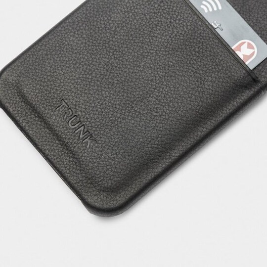 iPhone 12/iPhone 12 Pro Kuori Leather Backcover Musta