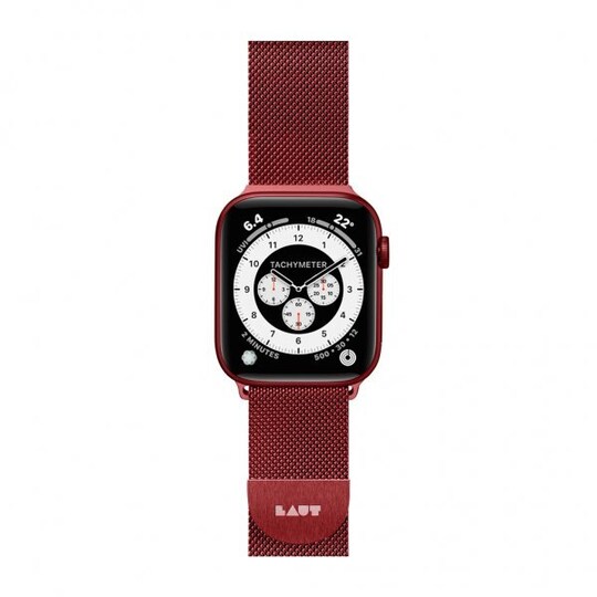 Apple Watch 42/44/45mm Ranneke Steel Loop Punainen
