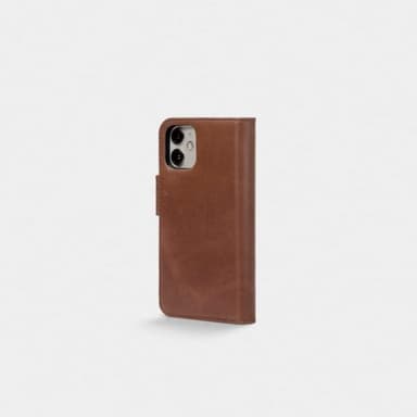 Trunk iPhone 12 Mini Kotelo Leather Wallet Irrotettava Kuori Ruskea
