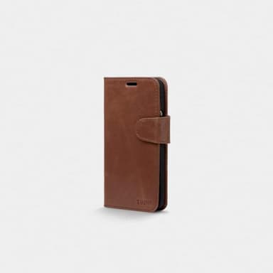 Trunk iPhone 12 Pro Max Kotelo Leather Wallet Irrotettava Kuori Ruskea