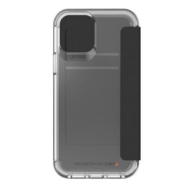 Gear4 iPhone 12/iPhone 12 Pro Kotelo Wembley Flip Kirkas Musta