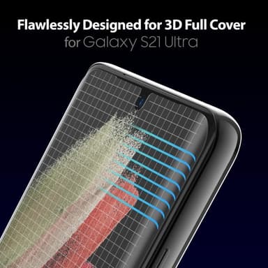 Whitestone Dome Samsung Galaxy S21 Ultra Näytönsuoja Dome Glass 2 kpl E-JIG