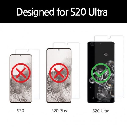 Samsung Galaxy S20 Ultra Näytönsuoja Dome Glass