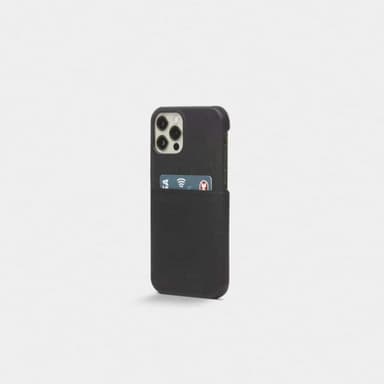 Trunk iPhone 12 Pro Max Kuori Leather Backcover Musta