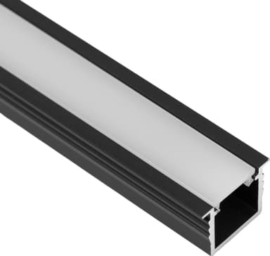 Loox5 LED valonauhan alumiinikisko uppoasennuksiin, 17 mm (musta)