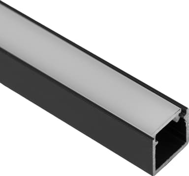 Loox5 LED valonauhan alumiinikisko pinta-asennukseen, 13 mm (musta)