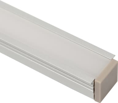 Loox5 alumiinikiskon päädyt pinta-asennuksiin, 13 mm (teräs)