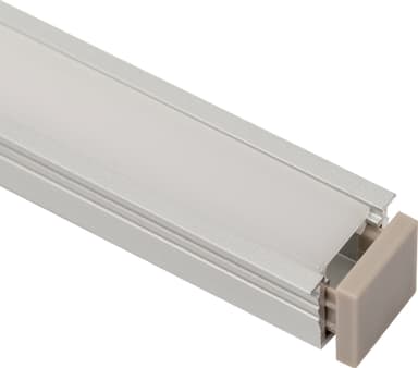Loox5 alumiinikiskon päädyt pinta-asennuksiin, 13 mm (teräs)