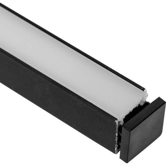 Loox5 alumiinikiskon päädyt pinta-asennuksiin, 13 mm (musta)