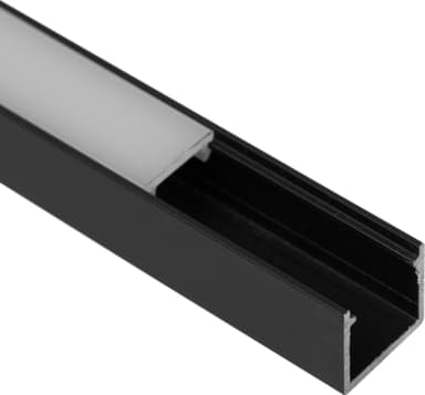 Loox5 LED valonauhan alumiinikisko pinta-asennukseen, 13 mm (musta)