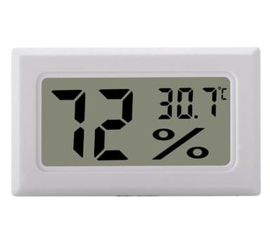 Mini LCD-kosteusmittari / lämpömittari valkoinen