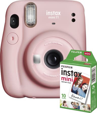 Fujifilm Instax Mini 11 kompaktikamera (pinkki, 10 valokuvapaperia)