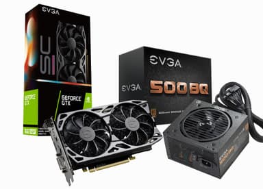 EVGA GeForce GTX 1660 SUPER SC ULTRA GAMING + EVGA 500W BQ PSU BU