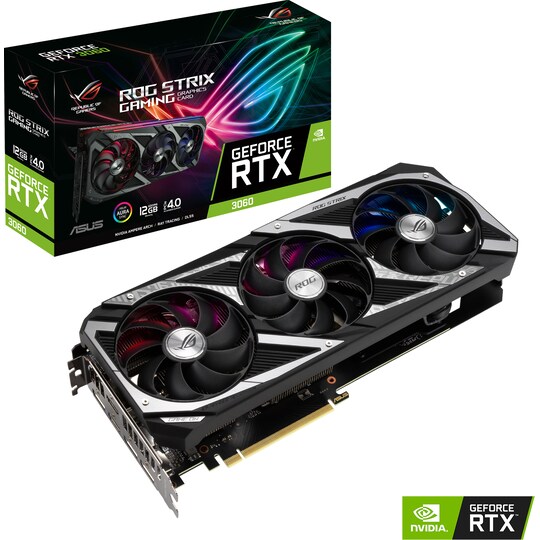 ASUS GeForce RTX 3060 ROG STRIX GAMING V2 (LHR) näytönohjain (12 GB)