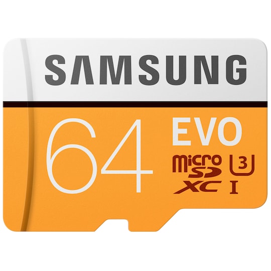 Samsung Evo Micro SDXC UHS-3 muistikortti 64 GB