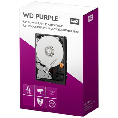 WD Purple Surveillance 3,5" sisäinen kovalevy (4 TB)