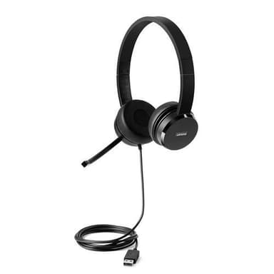 Lenovo 4XD0X88524, Kuulokkeet, Pääpanta, Toimisto/puhelukeskus, Musta, Kaksikanavainen, 1,8 m