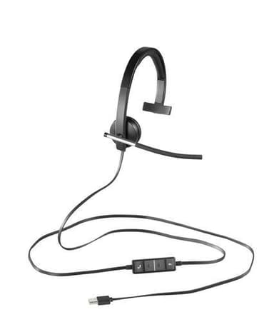 Logitech H650e, Kuulokkeet, Pääpanta, Toimisto/puhelukeskus, Musta, Harmaa, Yksikanavainen, Langal