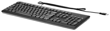 HP :n USB-näppäimistö tietokoneelle, Vakio, Langallinen, USB, Musta