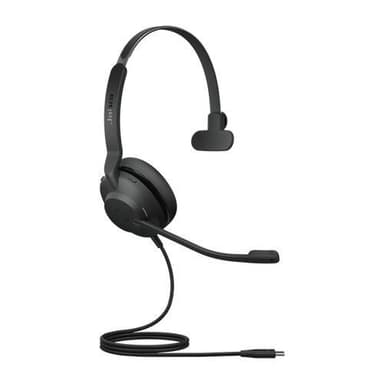 Jabra Evolve2 30, UC Mono, Kuulokkeet, Pääpanta, Toimisto/puhelukeskus, Musta, Yksikanavainen, Vastaa/lopeta puhelu, Mykistä, Soita/Tauko, Track , Volume +, Volume -