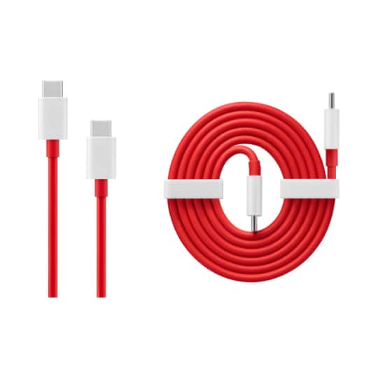 OnePlus Warp Charge 65 USB-C - USB-C kaapeli 100 cm (pun./valk.)