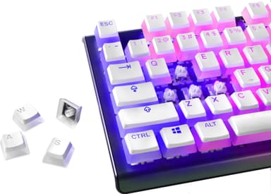 SteelSeries PrismCaps näppäinhatut pelaamiseen (valkoinen)