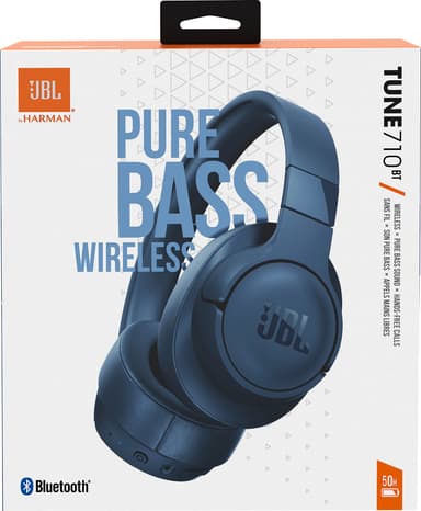 JBL Tune 710BT langattomat around-ear kuulokkeet (sininen)