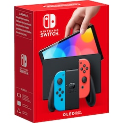 Nintendo Switch OLED pelikonsoli + neonväriset Joy-Con ohjaimet