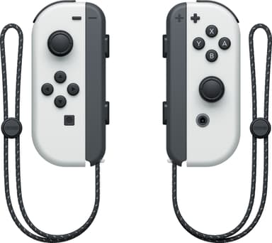 Nintendo Switch OLED pelikonsoli + valkoiset Joy-Con ohjaimet