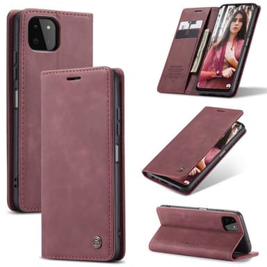 CaseMe Smart FlipCase Samsung Galaxy A22 5G  - viininpunainen