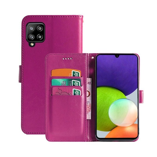 Lompakkokotelo 3-kortti Samsung Galaxy A22 4G  - pinkki