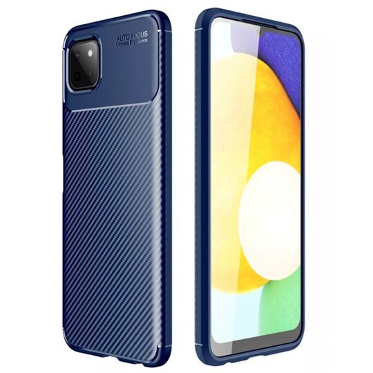 Carbon silikoni kuori Samsung Galaxy A22 5G  - sininen