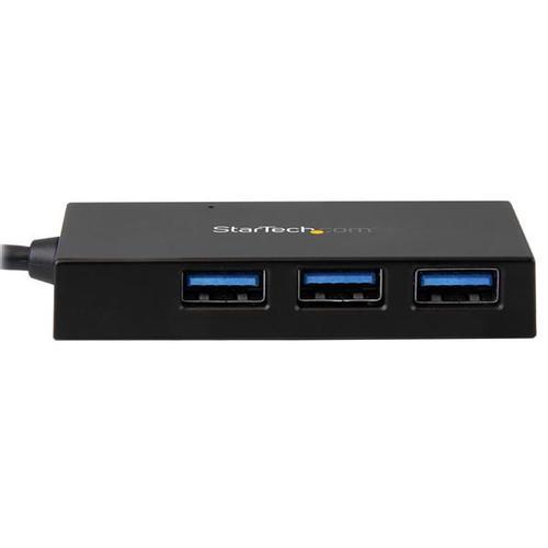 StarTech.com HB30C3A1CFB, USB 3.2 Gen 1 (3.1 Gen 1) Type-C, USB 3.2 Gen 1 (3.1 Gen 1) Type-A, 5000 Mbit/s, Musta, Muovi, CE, FCC, RoHS