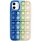 iPhone 12 Pro Max -kuori Fidget-kuplat silikonisininen / vihreä / valkoinen