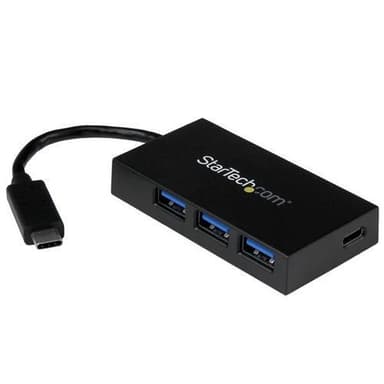 StarTech.com HB30C3A1CFB, USB 3.2 Gen 1 (3.1 Gen 1) Type-C, USB 3.2 Gen 1 (3.1 Gen 1) Type-A, 5000 Mbit/s, Musta, Muovi, CE, FCC, RoHS