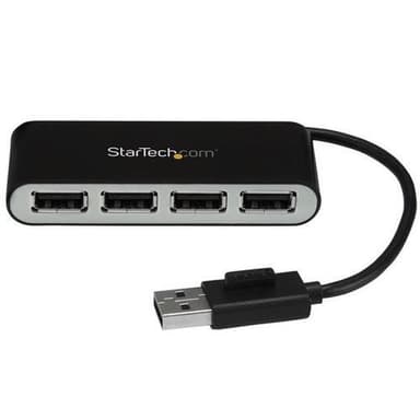 StarTech.com ST4200MINI2, USB 2.0, USB 2.0, 480 Mbit/s, Musta, Hopea, Muovi, CE, FCC, RoHS, REACH