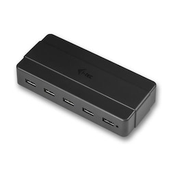 i-tec U3HUB742, USB 3.2 Gen 1 (3.1 Gen 1) Type-B, USB 3.2 Gen 1 (3.1 Gen 1) Type-A, 5000 Mbit/s, Musta, 0,9 m, AC