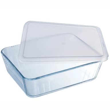Pitkänomainen muoto muovikannella 25x20cm / 2.6L Cook