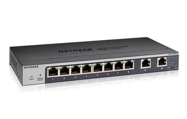 Netgear GS110EMX, Hallittu, L2, 10G Ethernet (100/1000/10000), Telineasennus