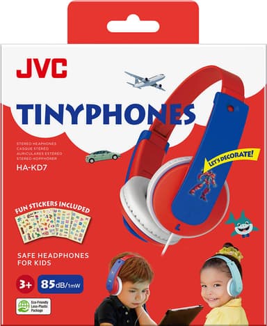 JVC Kids KD7 85dB on-ear kuulokkeet (punainen)