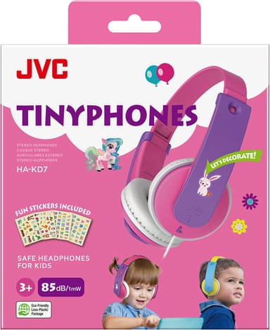 JVC Kids KD7 85dB on-ear kuulokkeet (pinkki)